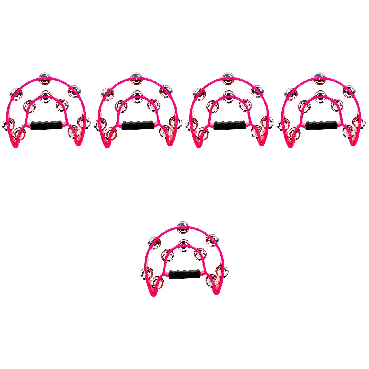 

5pcs Children Tambourine Funny Tambourine Party Prop Portable Hand Bell Plaything