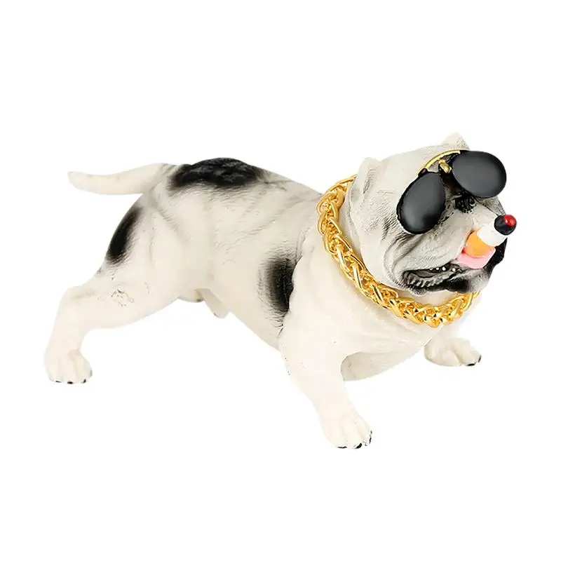 

Dashboard Decorations Simulation Bully Dog Doll Decor Resin Car Interior Decoration Cute Creative Auto Home Decor For Men Car