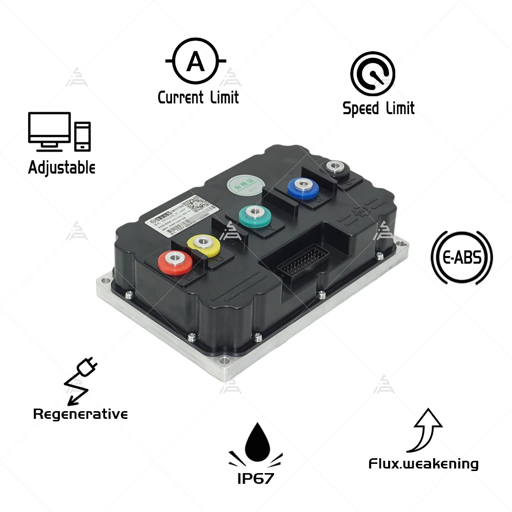 Фото Контроллер FarDriver ND961200 600A синусоидальный с Bluetooth и USB для электросамокатов, мотоциклов и двигателей BLDC 8-12 кВт №4