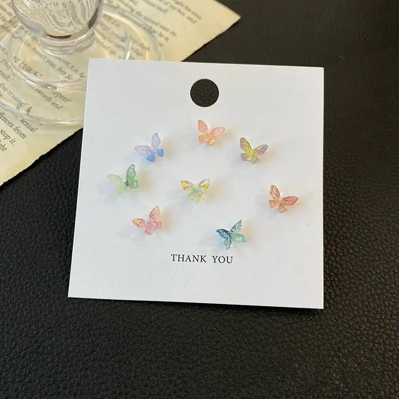 

Butterfly Stud Earrings For Women Mini Simple Colorful Fairy Stereo Earring Party Jewerly A954 Cute Hypoallergenic Butterflies