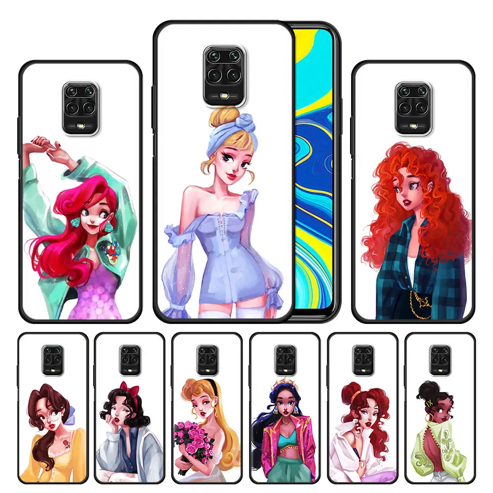 

Case Cover for Xiaomi Redmi Note 9 9s 8 8T 10 11 7A 9c 9T 10A 10c 11S Pro Armor TPU Shell Funda Disney Characters Drawing