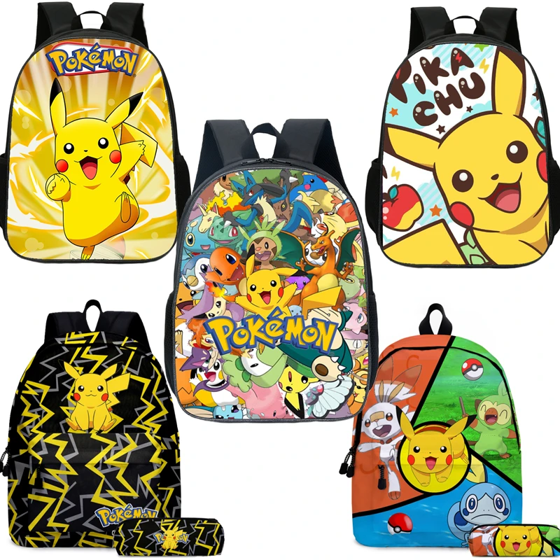

Pokemon Go Backpack Pikachu Anime Kids Bags Big Capacity Travel Bag Pocket Monster Students Backpack Girls Boys Birthday Gifts