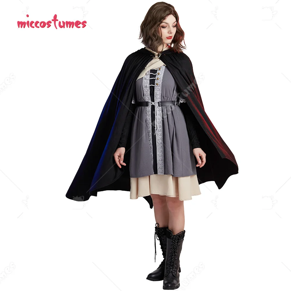 

Elden Ring Melina Cosplay Costume Long Dress and Cloak Scarf with Accessories