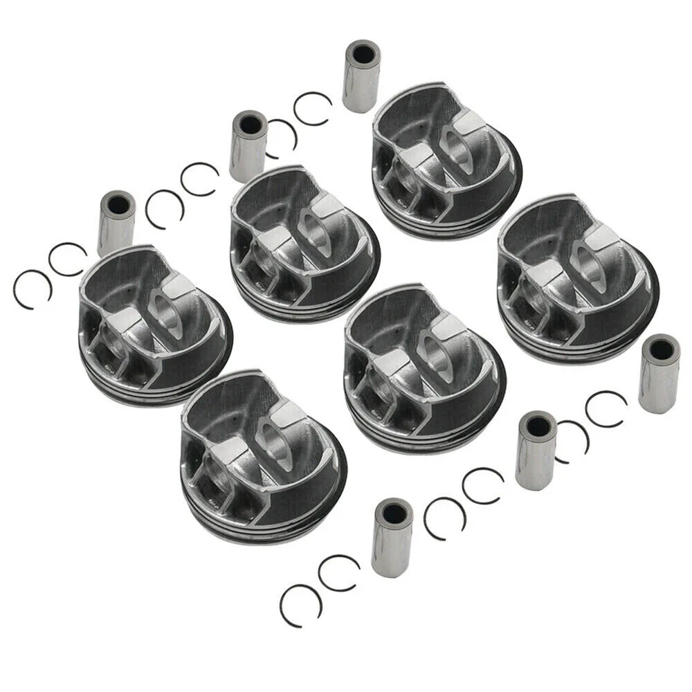 6PCS Auto Parts Pistons and Rings Kit Φ88mm 2760306517 2760300700 For Mercedes-Benz W205 W212 X166 E400 M276 3.0T Engine Car