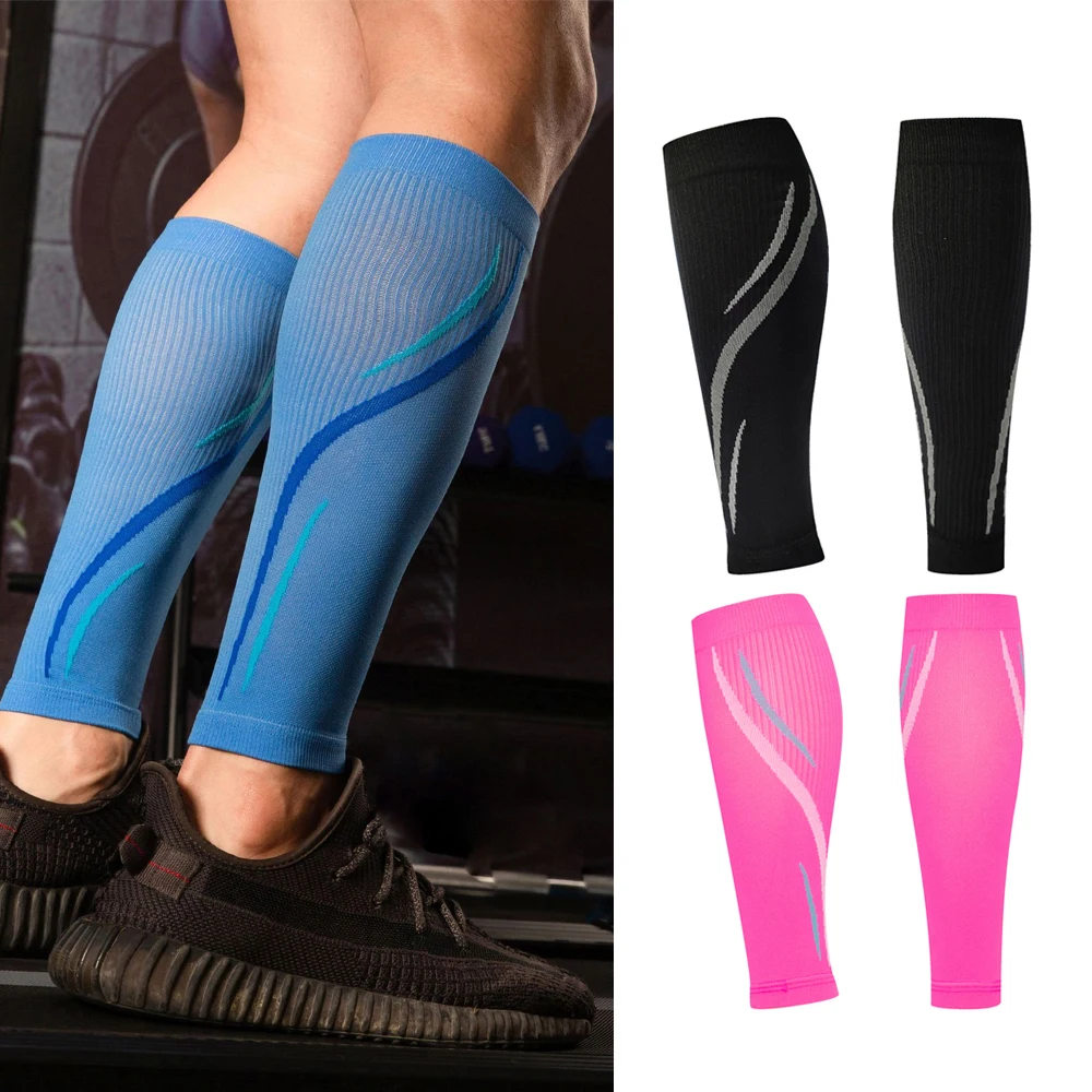 

1Pair Sports Calf Support Sleeves Leg Footless Compression Socks 20-30mmhg for Splints, Varicose Veins, Lymphedema, Running