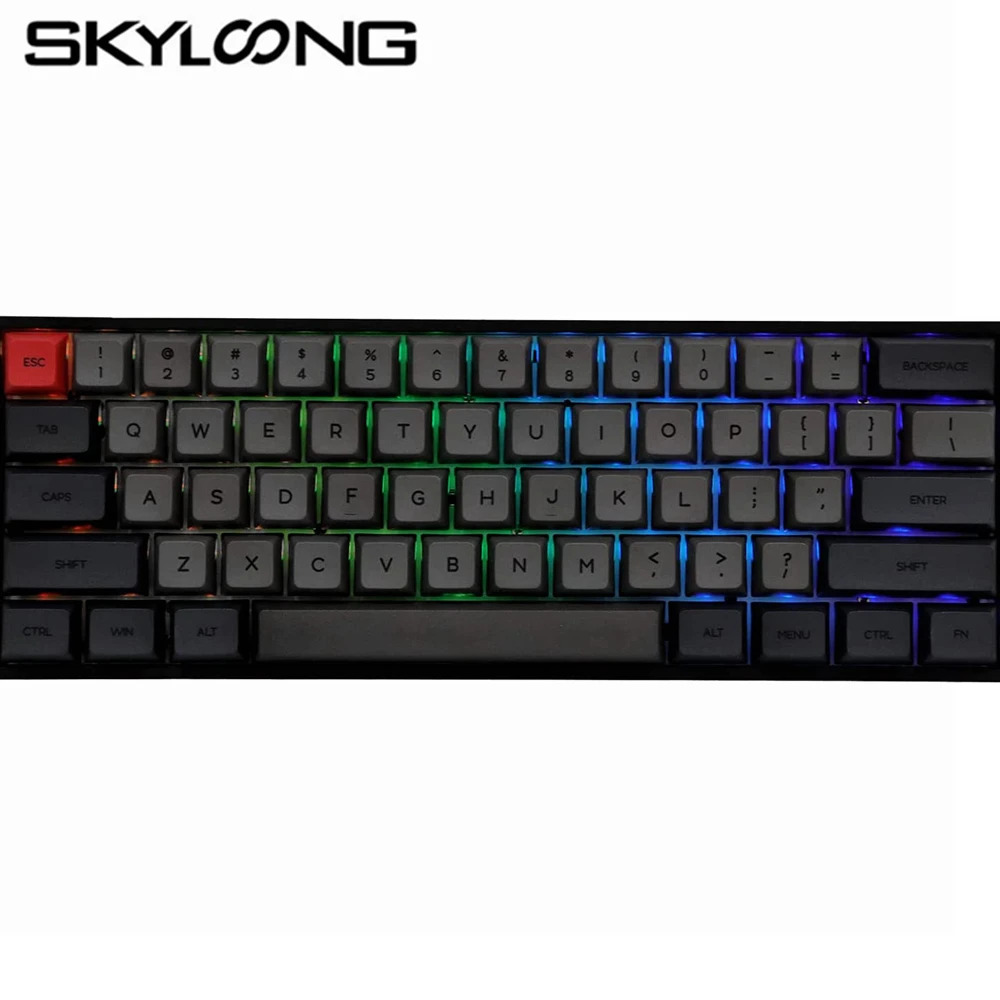 Механическая клавиатура Skyloong SK61 60% с горячей заменой, 61 клавиша, Тип C, Gateron, оптический переключатель, красящая клавиатура, подсветка RGB, клавиатуры