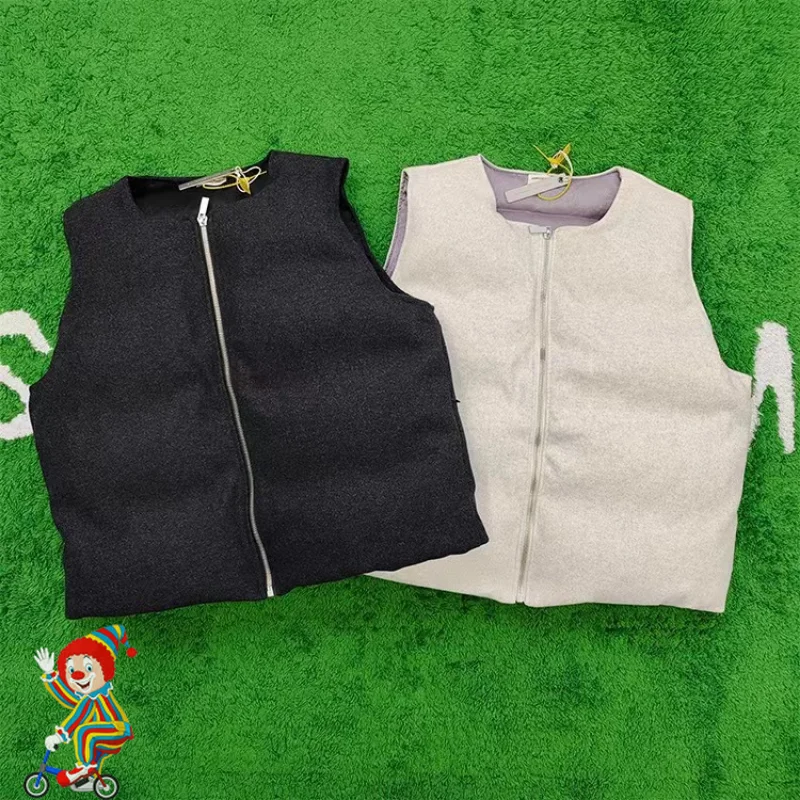 

Arnodefrance Woolen Cloth Zipp Bread Jacket Vest Coat