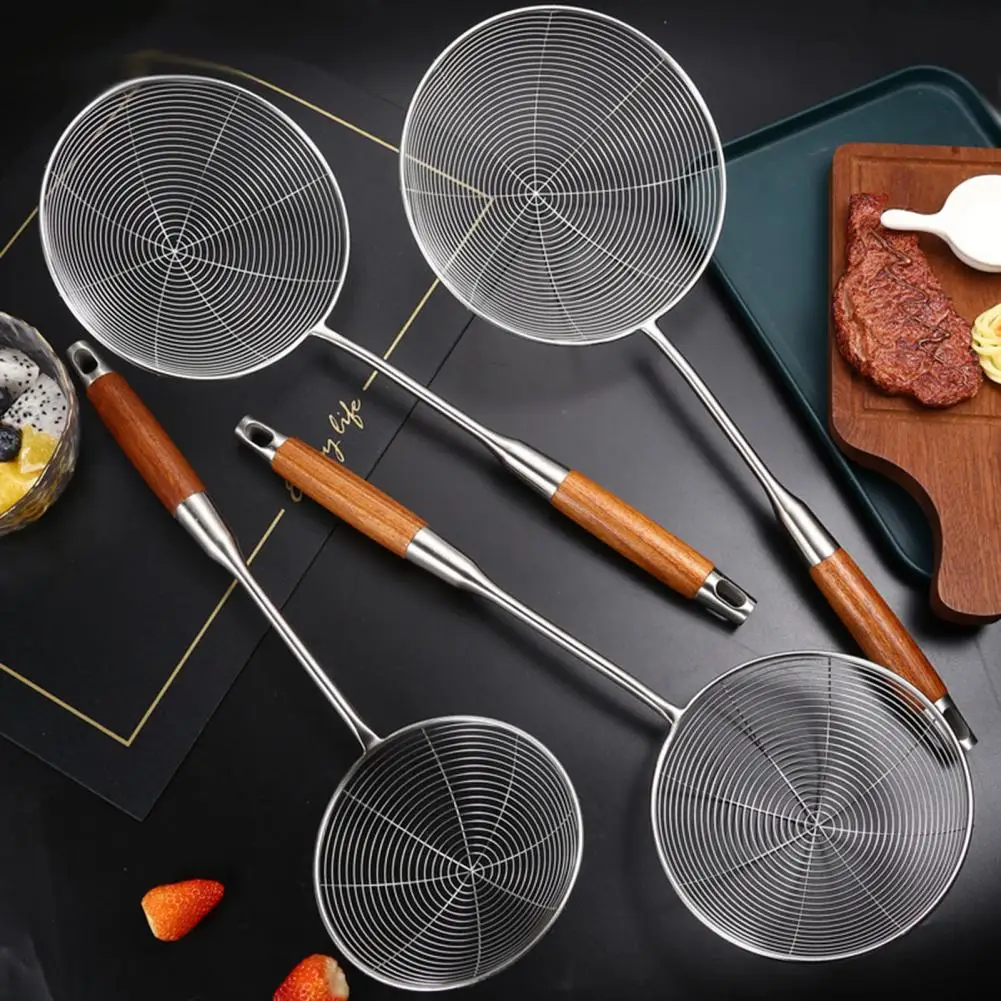 High Quality Stainless Steel Spider Web Strainer Design Heat Resistant Portable Cooking Spoon Household Goods | Дом и сад