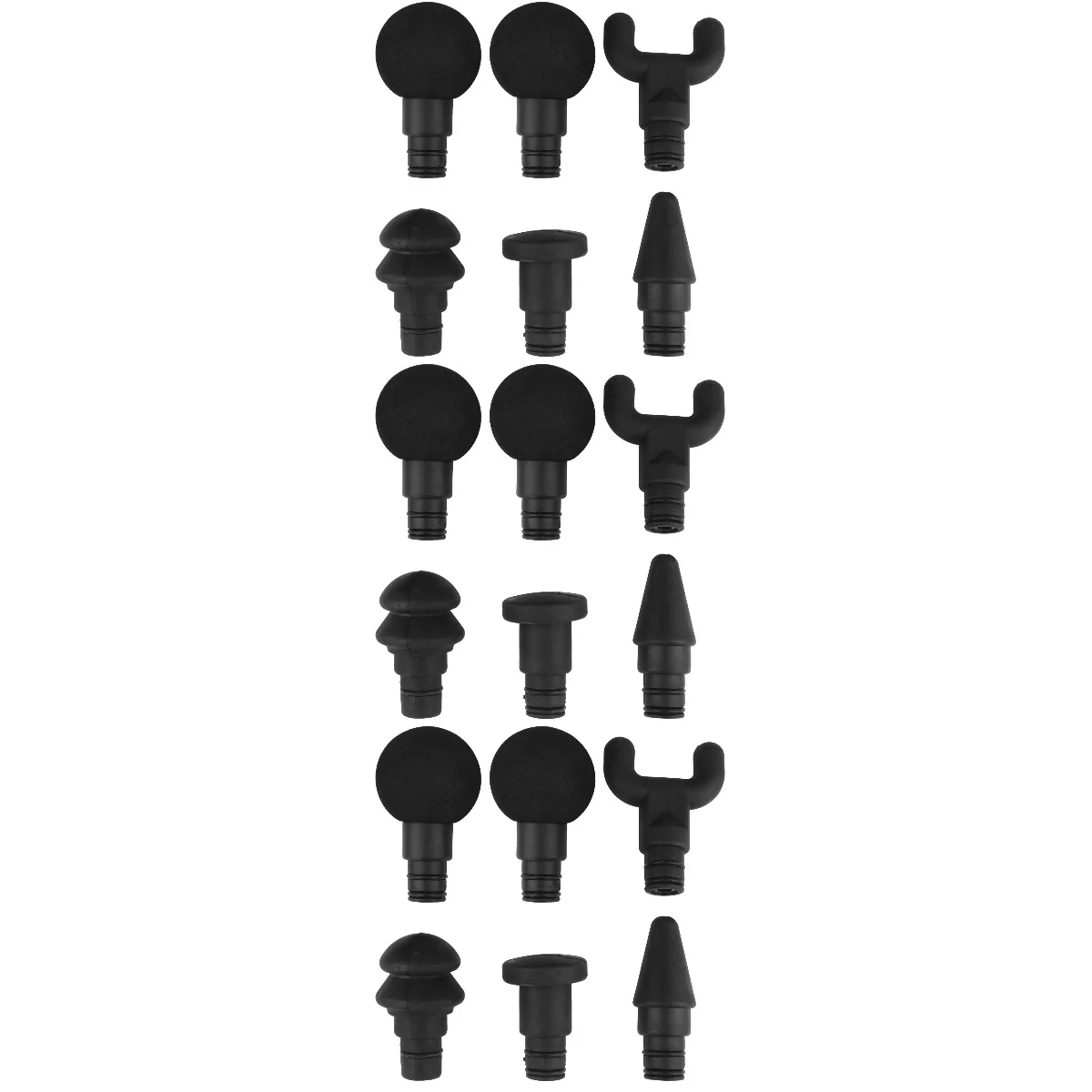 

18 PCS /Set Muscle Relaxation Trigger Point Massager Replacement Adapter (Black)