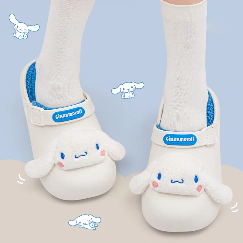 Sanrio Kawaii Cinnamoroll женские тапочки Hello Kitty Kuromi мультфильм милые непромокаемые мягкие