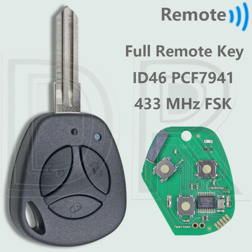 

DR ID46 PCF7941 чип 433 МГц FSK сменный автомобильный дистанционный ключ для Lada Vesta Granta Priora XRay X-Ray Kalina