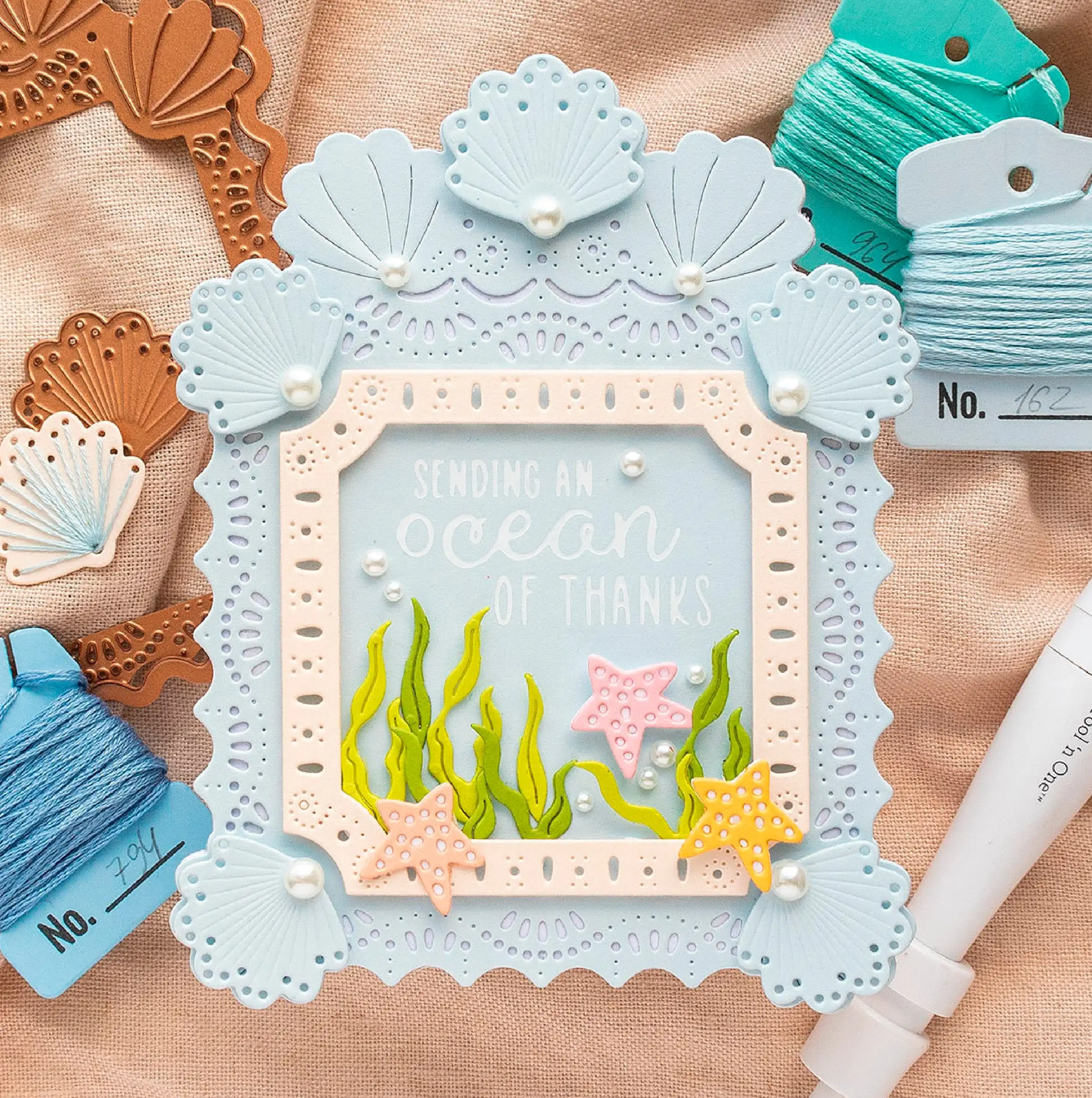 

Seashell Frame Stitching Die Metal Cutting Dies for Card Making Scrapbooking Paper Decoration Greeting Card New Arrival 2023