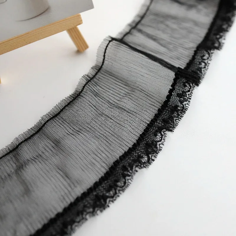 Африканская кружевная ткань 2024 высокое качество 1 ярд плиссированные