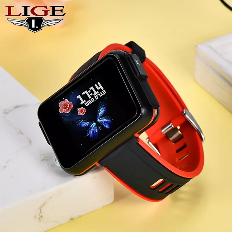 

LIGE Men Smart Watch Women 2 in 1 TWS Wireless Earphones Men's Watch 1.4 Inch Big Screen BT 5.0 Call Music Sport Band Smartw