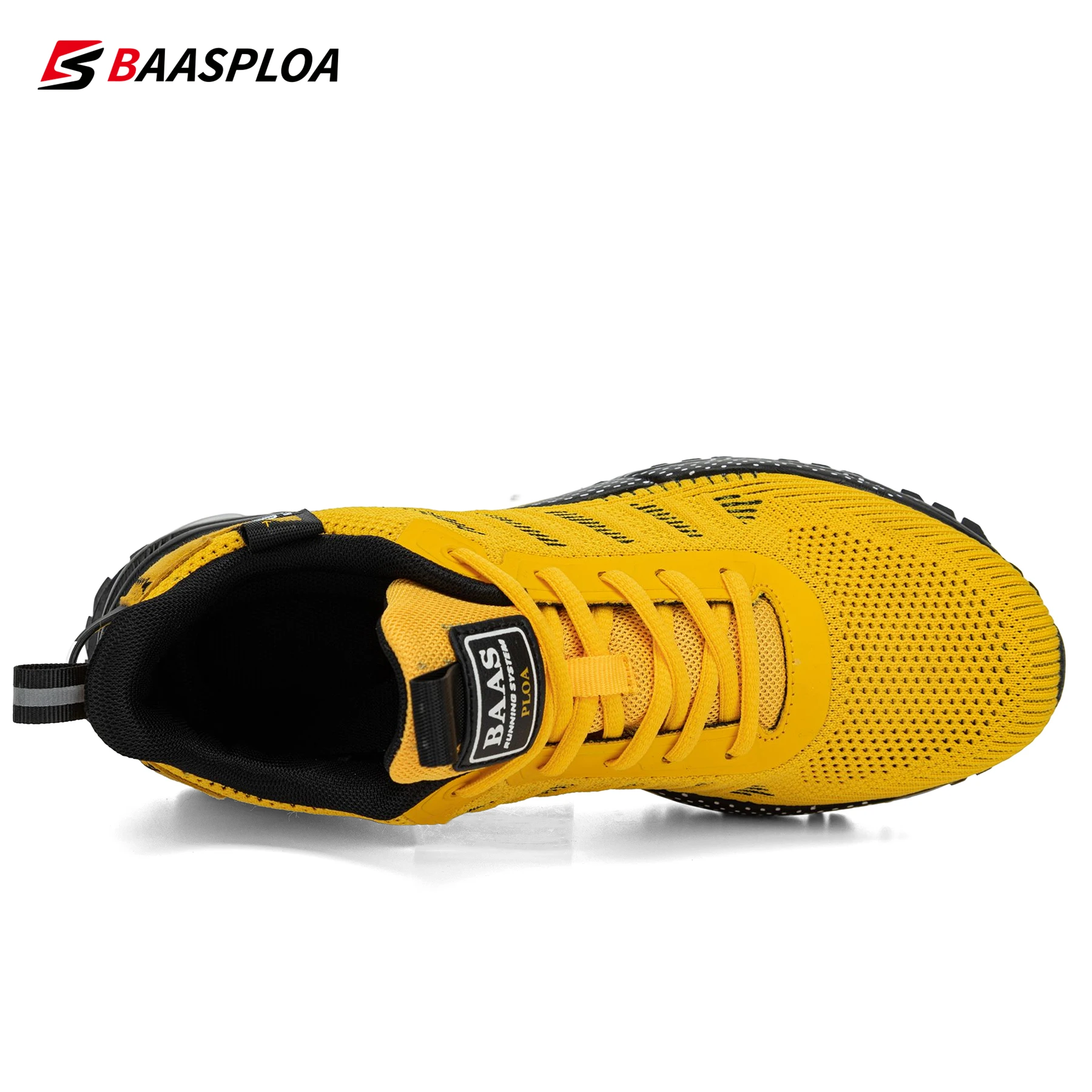 Baasploa 2022 New Male Sneakers Shoes Breathable Mesh Men Running Shoes Outdoor Grass  Walking Gym Shoes For Men Plus size 41-50