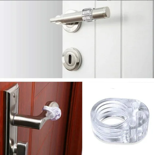 

Door Stopper Transparent Silica Gel Door Handle Buffer Wall Protection Doorknob Bumper Walls Furniture Protective