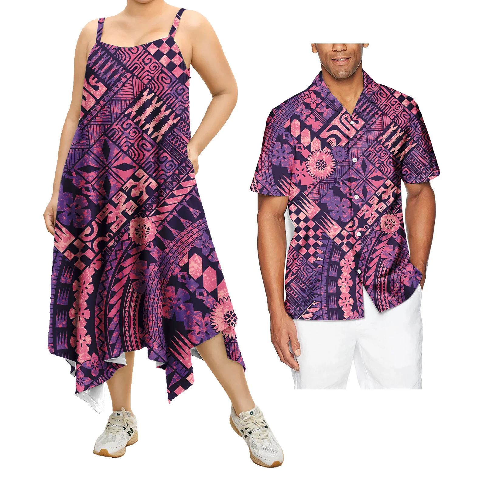 Одежда для пар наборы полинезийской этнической одежды самоанские фицзянские