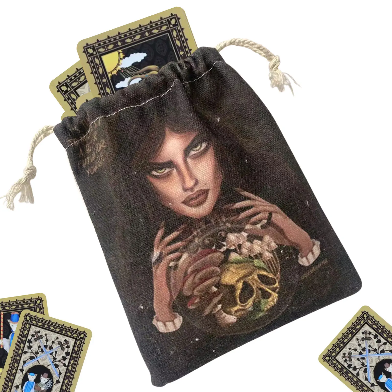

Tarot Bag 5 X 7 Inch Beautiful Lady Pattern Tarot Cards Bag 5 X 7 Inch Tarot Cards Decks Bags Pouches Drawstring Gift