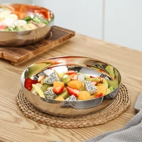 stainless steel silver salad bowls soup rice noodle ramen bowl kitchen tableware food container