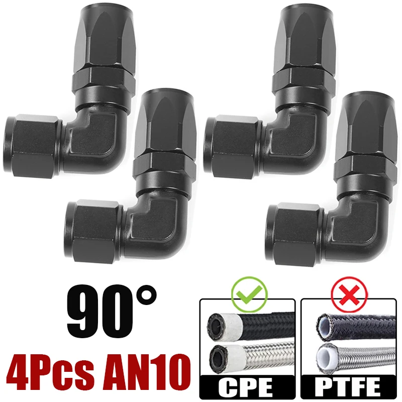 

4 шт., 45 градусов, 90 градусов, алюминий AN4 AN6 AN8 AN10 AN12, кованый тип, поворотный фитинг шланга, адаптер для масляного радиатора CPE, топливопровод