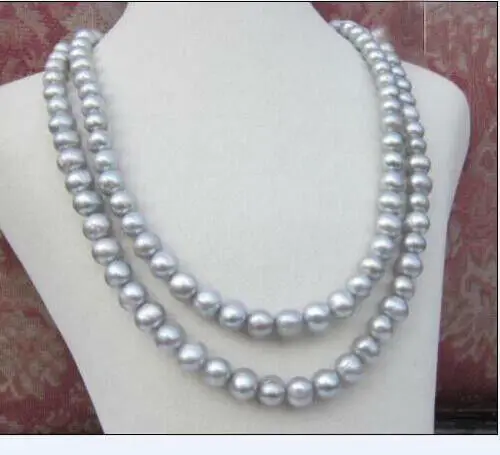 

Жемчужное ожерелье 35 дюймов A 9-10 мм Южно-морское серое