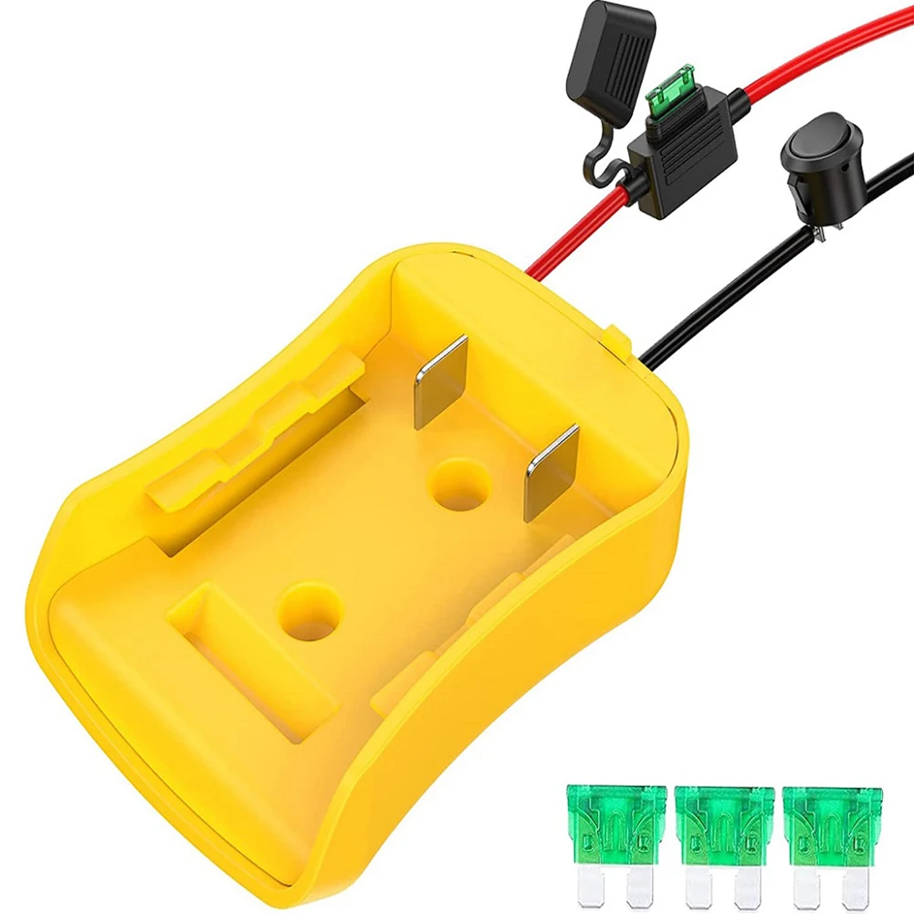 

Battery Adapter With Fuse & Switch For Dewalt 20V DCB205 DCB200 Lithium Battery With Fuse & Switch Power Connector