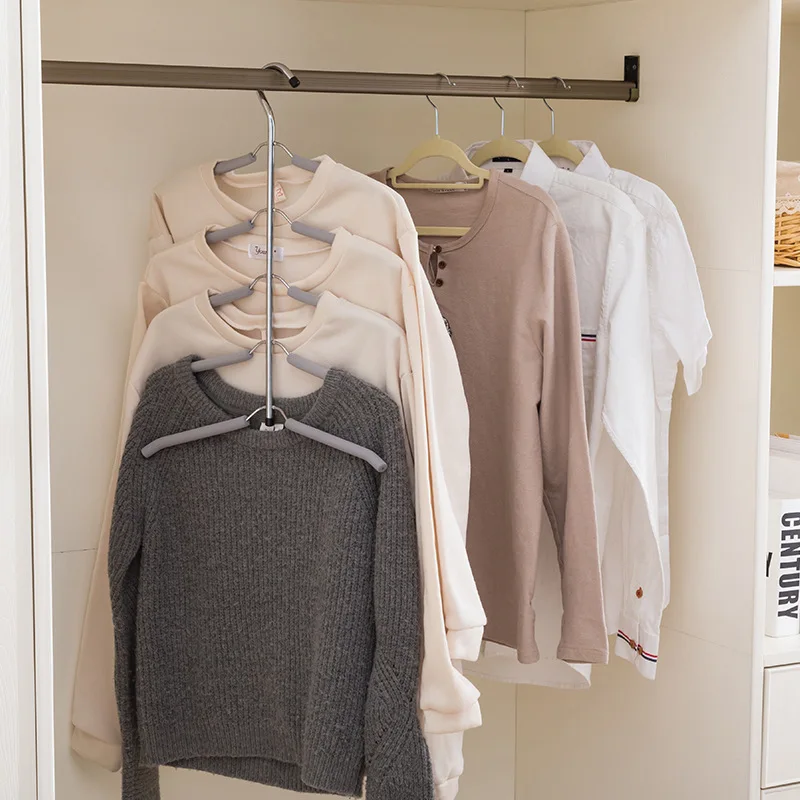 

Multifunctional Clothes Hanger Non-slip Closet Storage Organizer for Space Saving Pants Tie Storage Shelf Household Accessories
