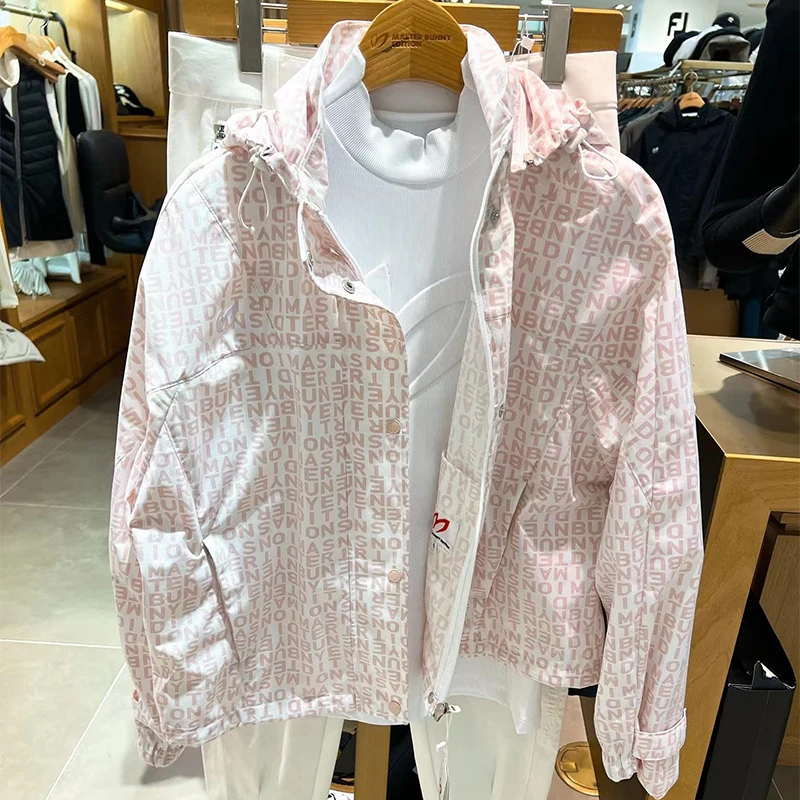 

Golf Women's 2022 New Spring Hooded Loose Jacket Printed Sports Jacket Golf