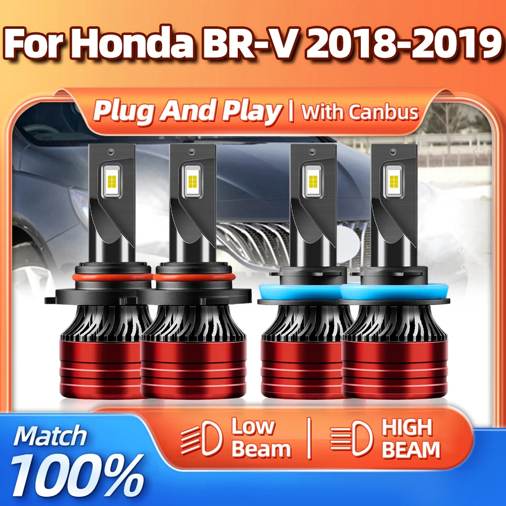 

40000LM Powerful Led Headlight Bulbs HB3 9005 H11 Turbo Auto Lamp 12V 6000K Cold White Car Light For Honda BR-V 2018 2019