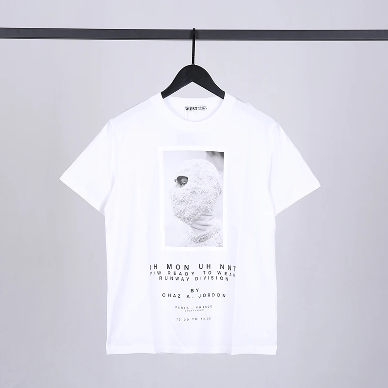 2021ss Повседневная футболка в стиле хип-хоп летняя с принтом жемчужной маски IH NOM uh