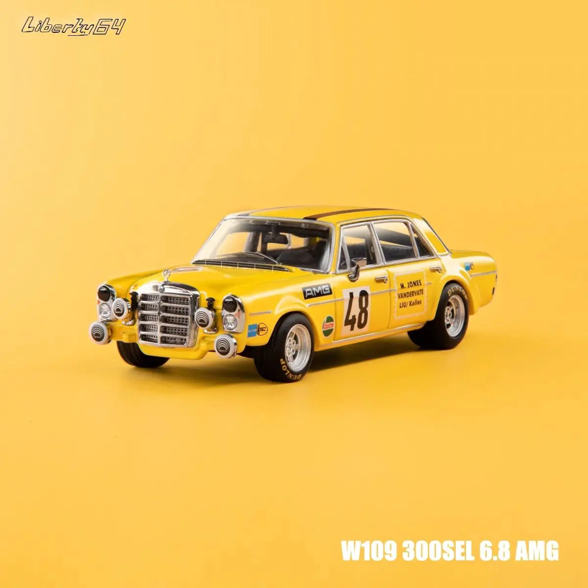 1:64 Liberty64 Mercedes 300sel желтая свинья черный Boss Amg Модель автомобиля из сплава