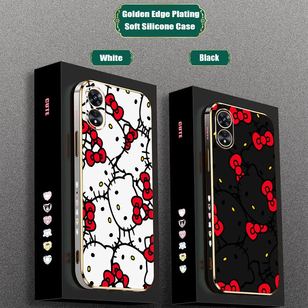 Чехол Hello Kitty для OPPO A98 A94 A93 A92S A92 A91 A83 A78 A76 A74 A73 A72 A71 A59 A58 A57 A55 A54 A53 A39 A38
