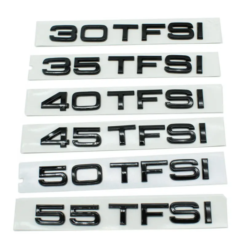 

30 35 40 45 50 55 TFSI letter logo car sticker for Audi A3 A4 A6L A7 displacement four-wheel drive modification accessorie decal