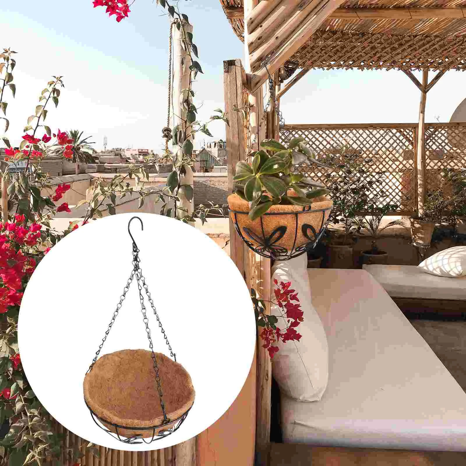 

10 inch Liner for planters Hanging Basket for Wall Hanging Baskets, Garden Planter Flower Pot