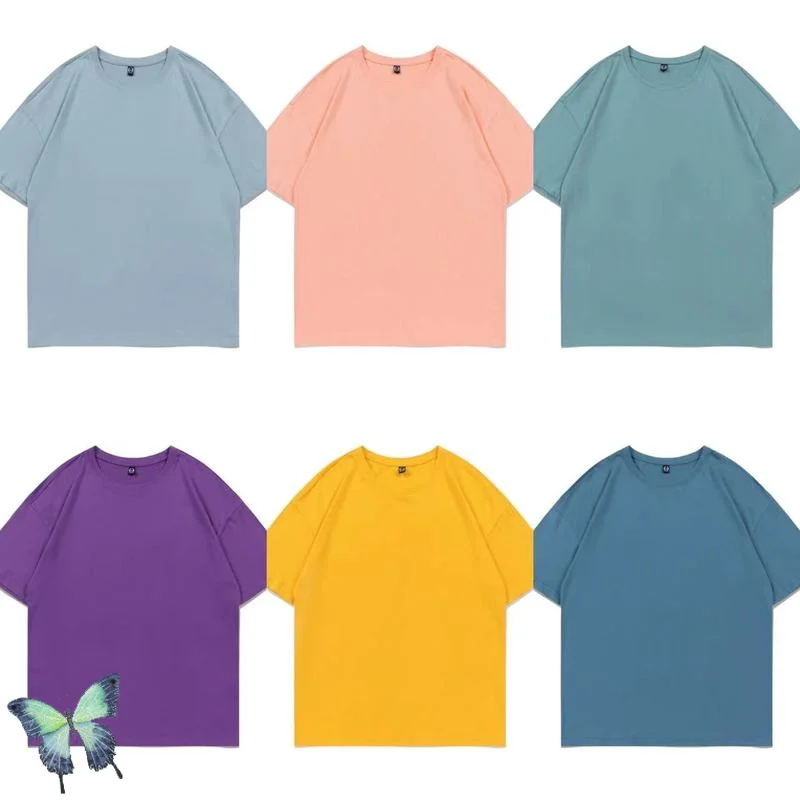 

Stock Ready To Ship Multi Solid Color T-shirt Men Women Blank T Shirt