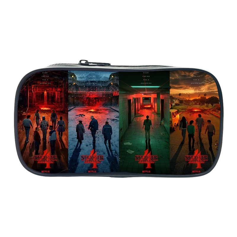 

New Stranger Things Season 4 Pencil Case Kawaii Pen Bag Cosmetic Cases Boys Girls Stationery Storage Box School Supplies