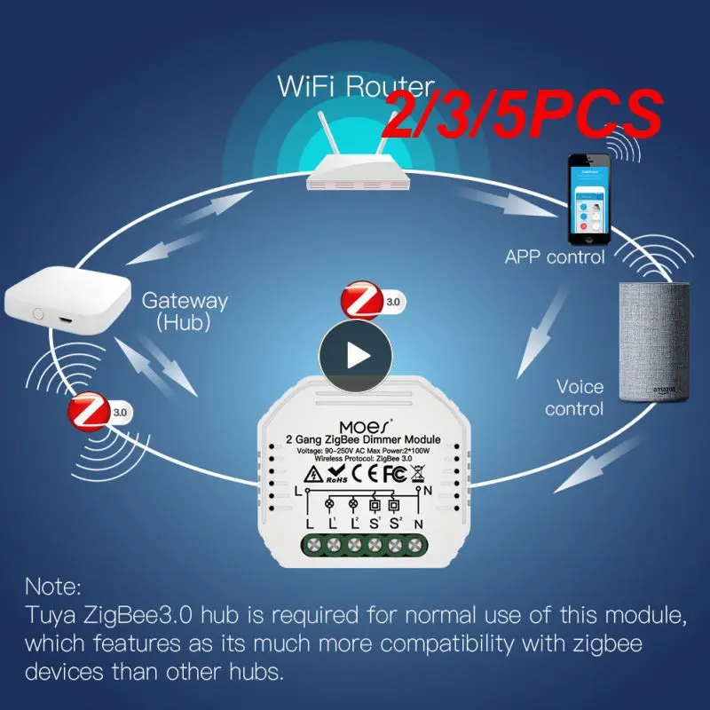 

2/3/5 шт., умный диммер с голосовым управлением