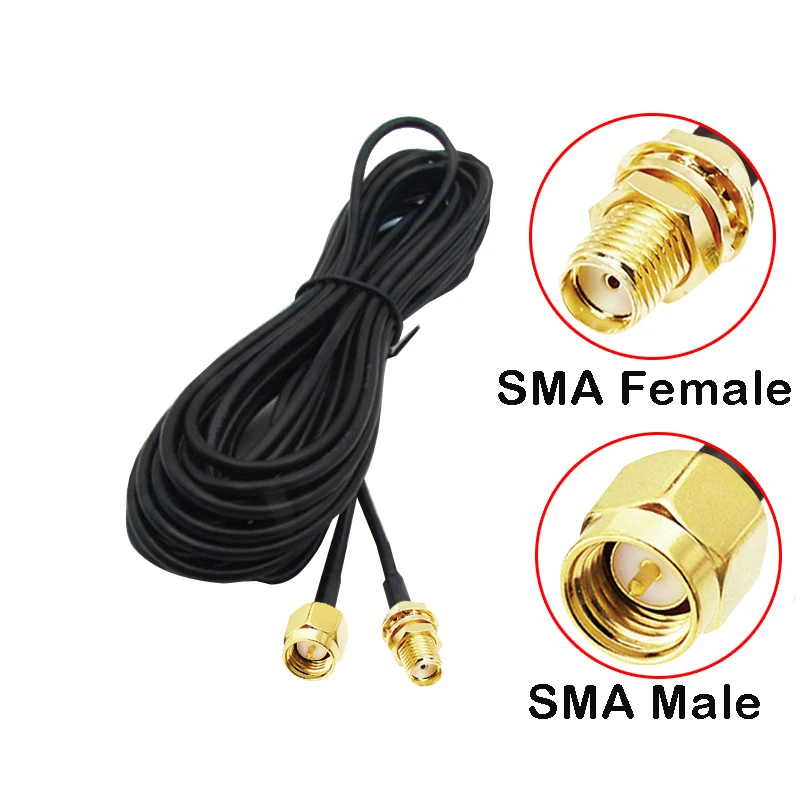 

Кабель-адаптер SMA штекер-гнездо SMA беспроводная карта 4G LTE модуль RF отрезок Соединительный кабель антенна Удлинительный кабель RG174 2,8 мм