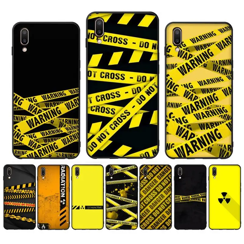 

Warning fondos Phone Case for Vivo Y91C Y11 17 19 17 67 81 Oppo A9 2020 Realme c3