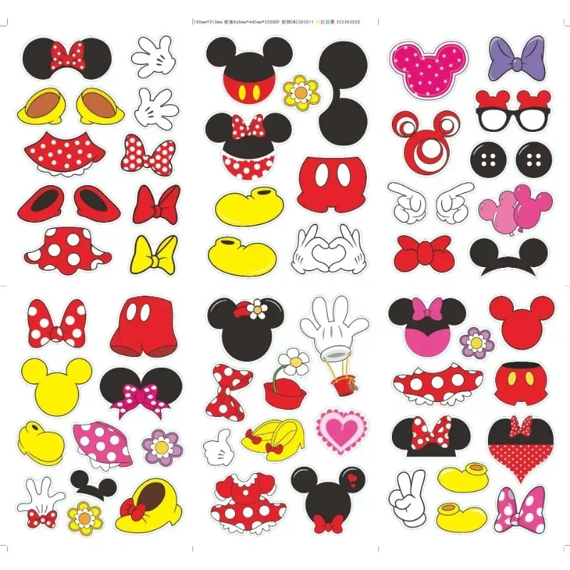 6/12 листов популярные наклейки с Микки Маусом и школьные подарки для детей