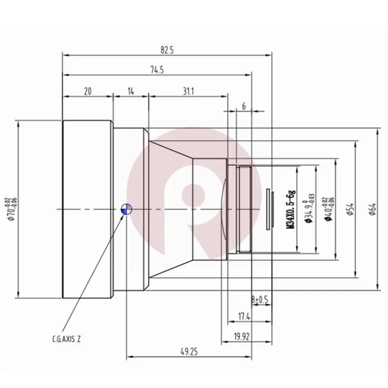 

75mmFL F1.2 Infrared Athermal Lens for 640x480-17um