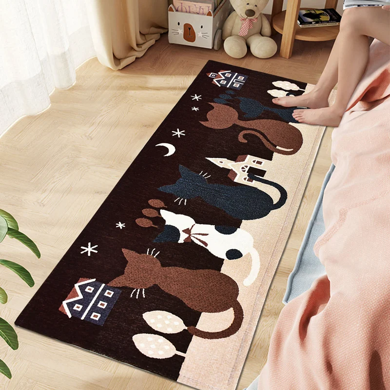 

Мультяшный коврик для входной двери, нескользящий коврик для входной двери, гостиной, прикроватный коврик, мягкий длинный напольный коврик,...