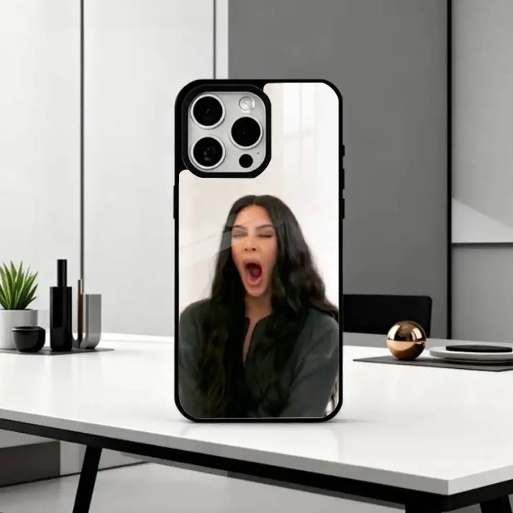 Фото Чехол для телефона K-Kim Kardashian M-Memes для iPhone 17, 16, 15, 14, 13, 12, 11 Plus, Pro Max, магнитный, для беспроводной зарядки Magsafe №4