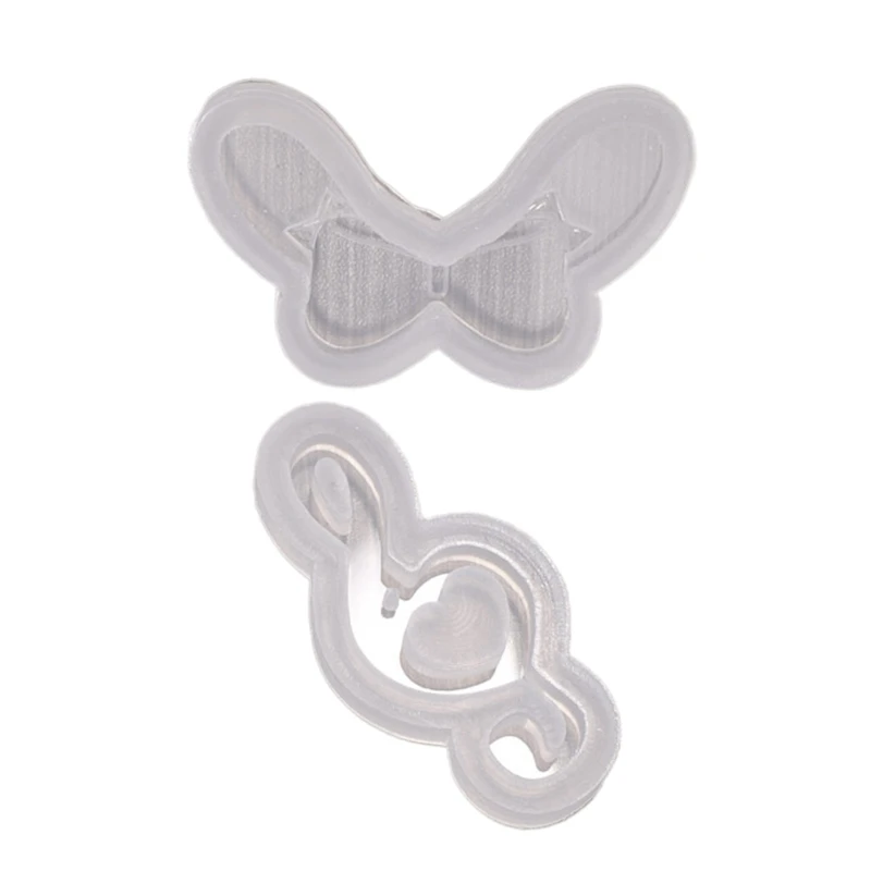 

N58F Musical Note Pendant Silicone Molds Bows Tie Epoxy Resin Mould DIY Jewelry Fondant Cake Decoration UV Art Crafts Moulds