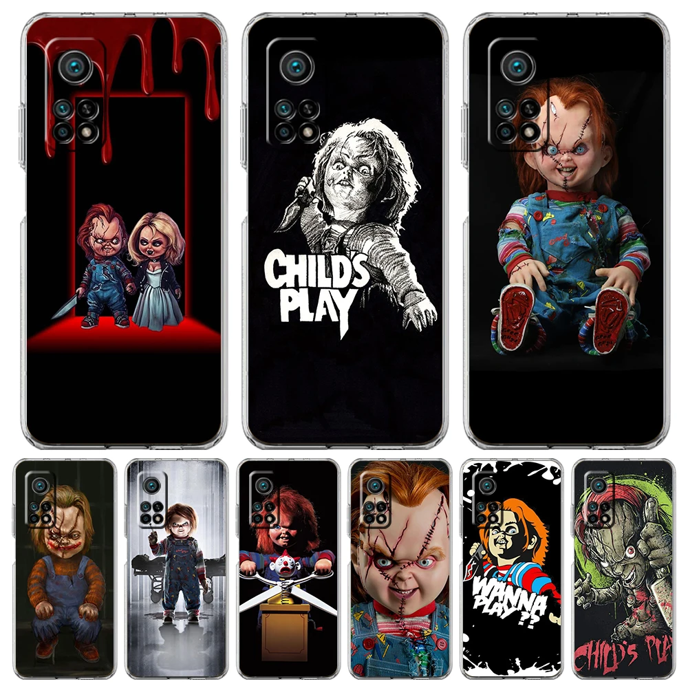 

Chucky Transparent Phone Case For Xiaomi Mi Poco X3 X4 NFC F3 M3 M4 12 11 Ultra 11T 11X Pro Lite 5G Soft Shell Fundas Coque Bag