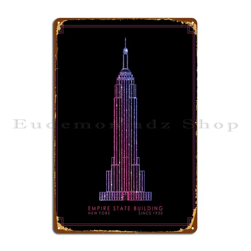 

Империя государственное здание металлический налет Настенная роспись кухня создание стен декор Жестяная Табличка на гараж постер