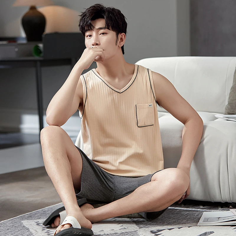 Новое поступление летняя одежда для мужчин жилет с V-образным вырезом + клетчатые