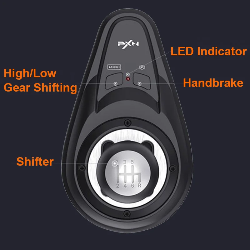 Фото Pxn A7 Racing Wheel Геймпад 6 + 1 H-образная Форма 2 Кнопки Пресс-механизм Plug-play Задний Редуктор Для Игрового Руля Пк №3