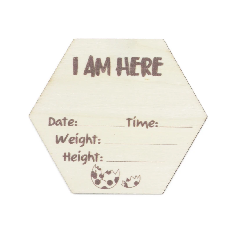 

Newborn Monthly Photo Card Milestone Signs Card Baby First Year Growth Keepsake Wooden Engrave Card Infant Shower Gift