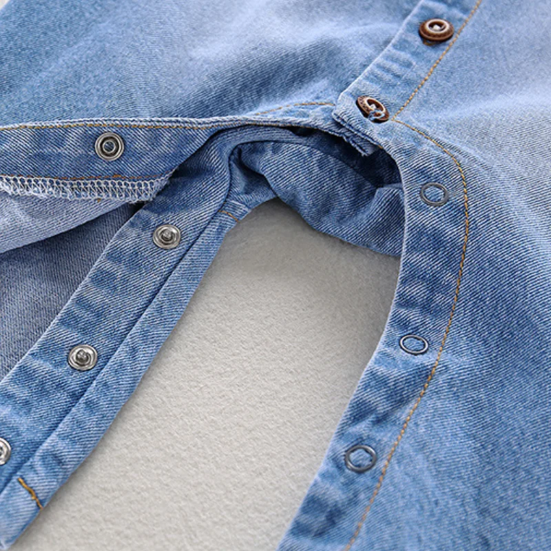 Джинсовый комбинезон для новорожденных мальчиков Модный из денима малышей на